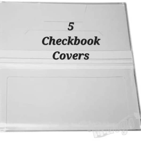 5 Clear DIY Checkbook Covers | Vinyl Check Covers Embroidery  Stamping Scrapbooking Project