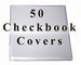 50 Clear Checkbook Covers Vinyl Check Holder | Quilt & Embroidery Covers 