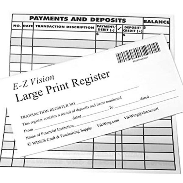 Low Vision Checkbook Etsy