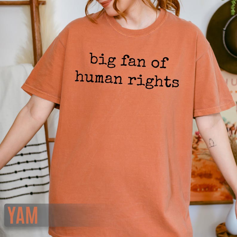 Comfort Colors Big Fan of Human Rights Tank Top, Social Justice Shirt ...