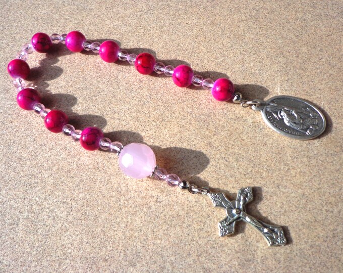 Saint Rita of Cascia Rosary, Silver Tone Crucifix and Medal - Etsy