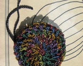 Hair Bun Cover Multicolored Crocheted Hair Net in Vintage Pattern