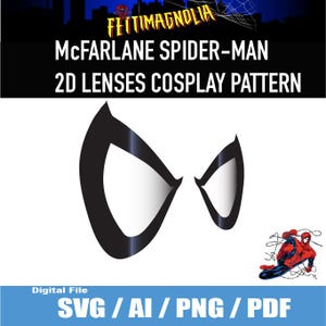 McFARLANE SPIDER-MAN masker 2D-lenzen cosplay patroonbestand (svg, png, ai, pdf)