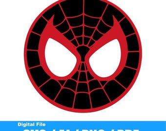 Miles Morales Spider-Man Face Circle Logo/Decal/Stickers File (svg, png, ai, pdf)