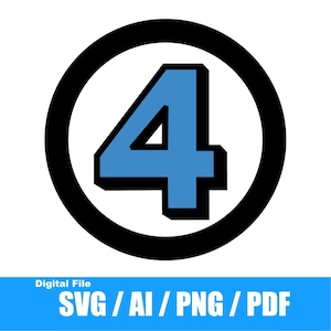 Fantastic Four Comic-logo/sticker/stickersbestand (svg, png, ai, pdf)