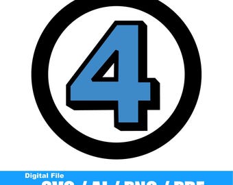 Fantastic Four Comic Logo/Decal/Stickers File (svg, png, ai, pdf)