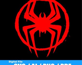 Miles Morales Across the Spider-Verse Logo/Decal/Stickers File (svg, png, ai, pdf)