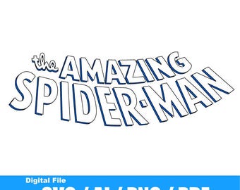 Amazing Spider-Man Title/Logo/Decal/Stickers File (svg, png, ai, pdf)