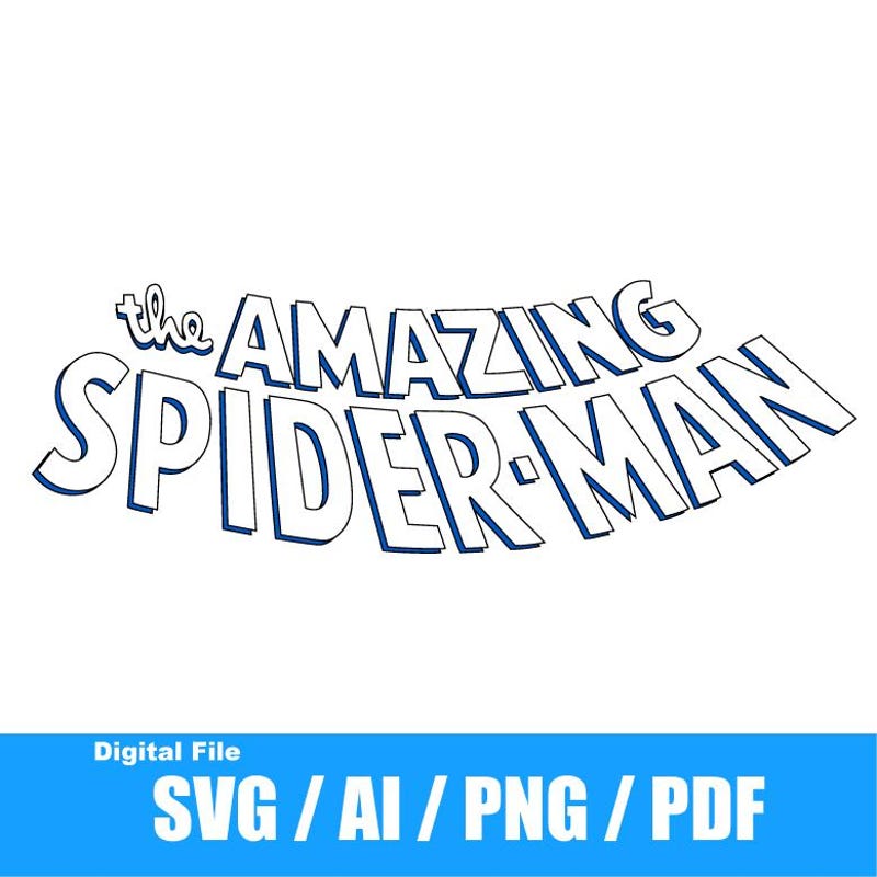 Spider Man Text Sticker Spiderman Stickers - Etsy