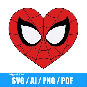 Arquivo de logotipo/decalque/adesivos fofos do Homem-Aranha (svg, png, ai, pdf)