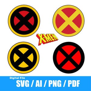 Archivo de logotipo/calcomanía/pegatinas del cómic X-MEN (svg, png, ai, pdf)