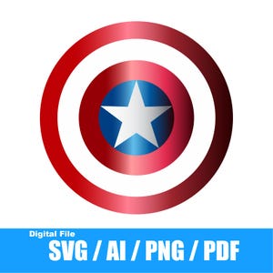 File logo/decalcomania/adesivi dello scudo di Capitan America (svg, png, ai, pdf)