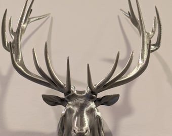 Rustic Elk  Sculpture Wall Art - 3D Printed Wildlife Sculpture
