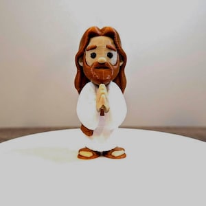3D-Printed Miniature Jesus Figurine  – A Modern Symbol of Faith- Pocket Jesus !!