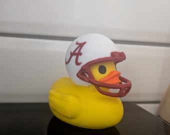 Alabama Themed  Football  Duck – 3D Printed Dash Buddy 3 in Tall