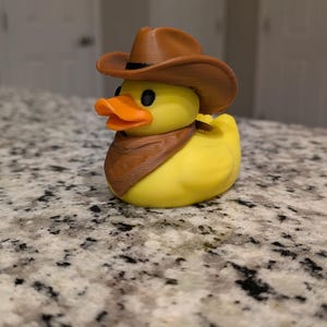 The Duke Duck – 3D Printed Jeep Dash Buddy  Patriotic Rubber Duck with Cowboy Swagger  Duck for Jeep  Unique Jeep Accessories