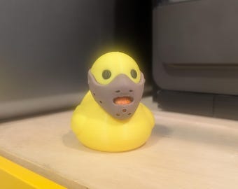 HannaBill Lector Duck • 3D Printed Dashboard Buddy • Horror Duck Gift • 2.5" PLA Figurine