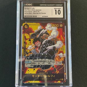 2024 One Piece JPN Royal Blood #OP10-118 Monkey D. Luffy Secret Rare CGC 10 Alternate Art Parallel