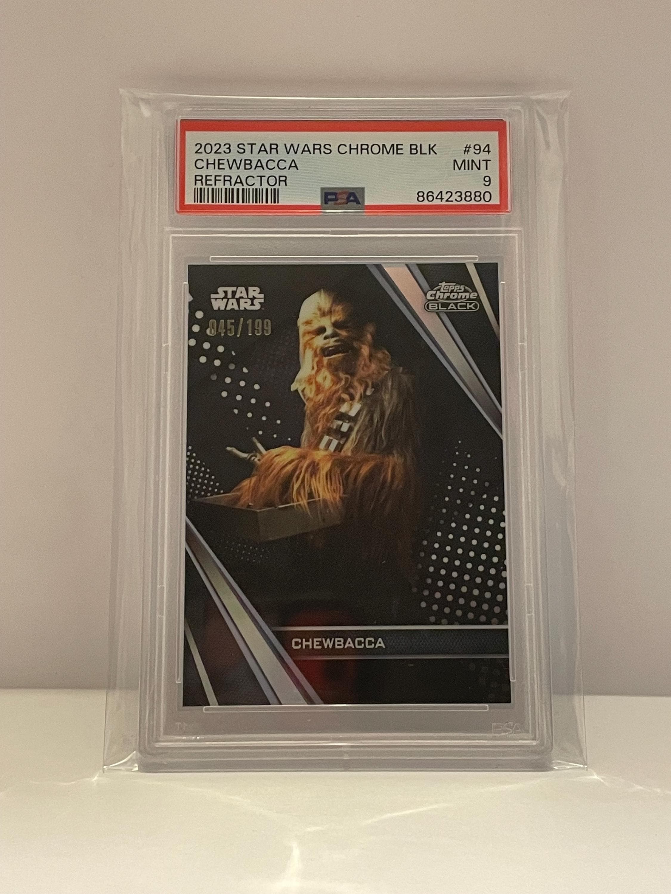 2023 Topps Star Wars Chrome Black Refractor Chewbacca #94 Card 