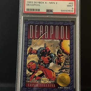 1993 Skybox X-Men Series 2 Deadpool Card #62 PSA 9