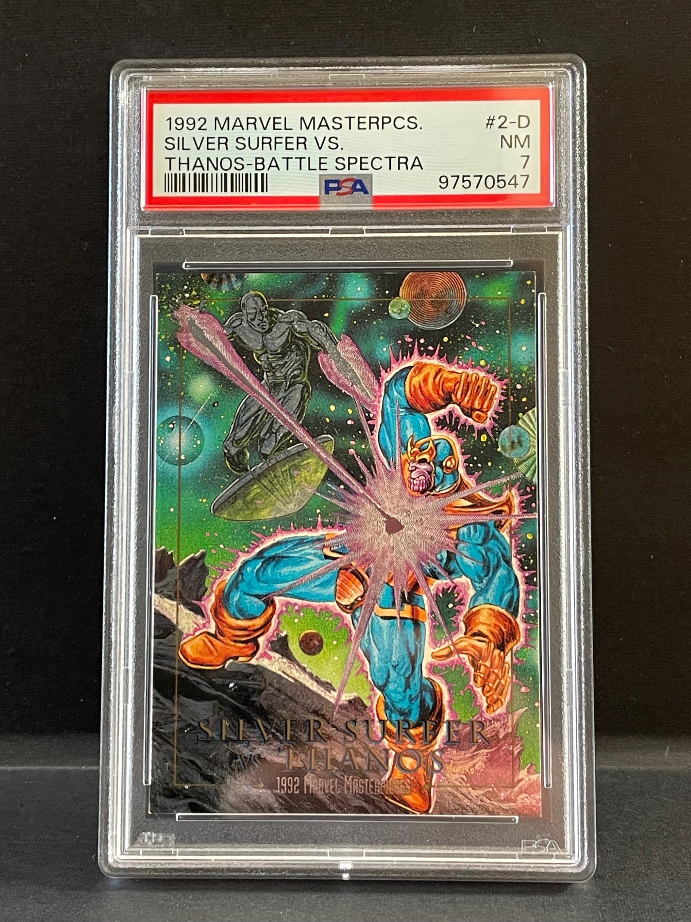 1992 Marvel Masterpieces Silver Surfer Vs. Thanos Card #2-D PSA 7