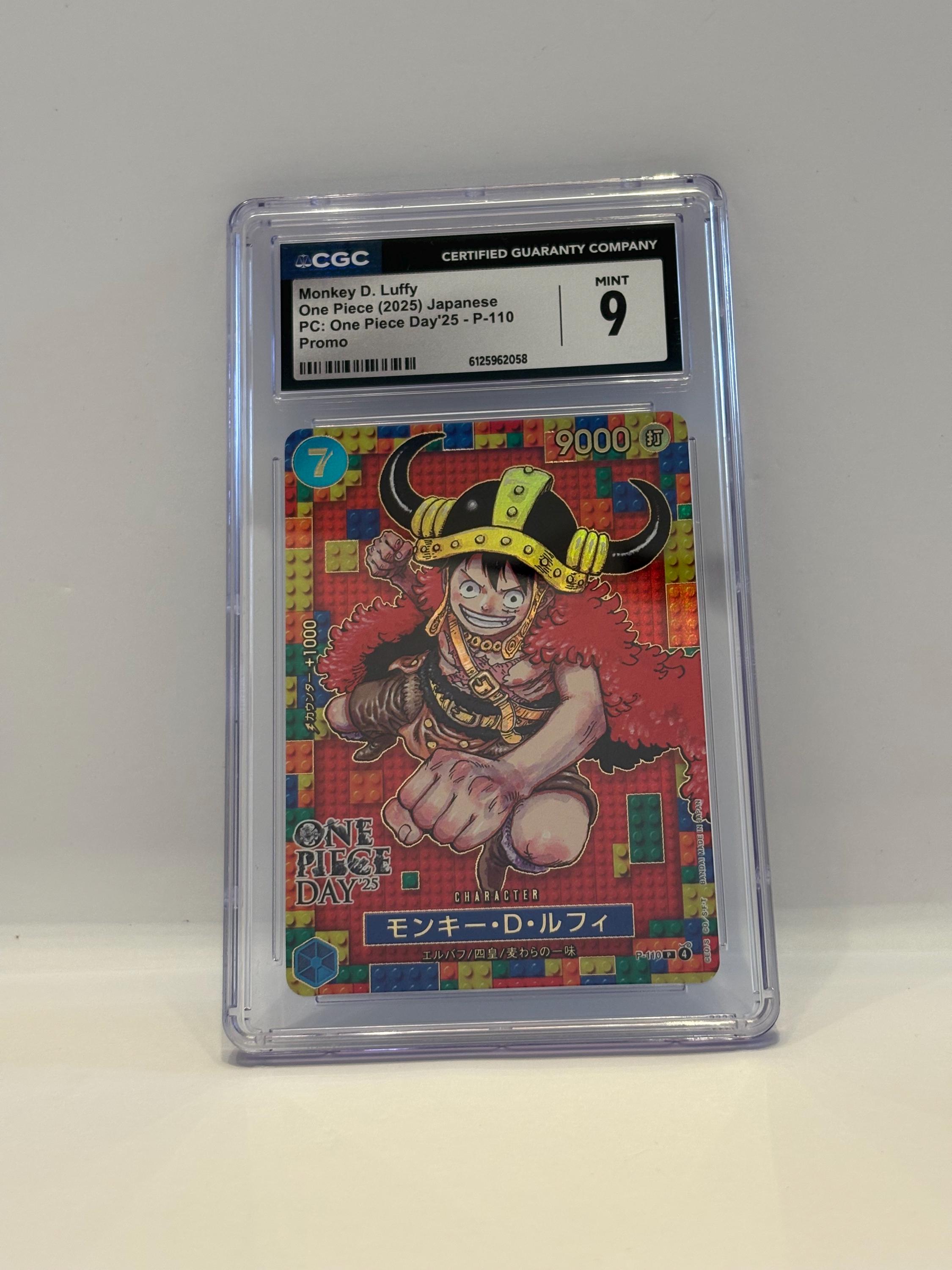 2025 One Piece Japanese Monkey D. Luffy Promo Card P-110 Premium