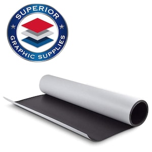 Superior Graphic Supplies Magnetic White Material - Flexible Magnetic Sheet Roll (24&quot; Inches x 300&quot; Inches) .020mil Matte White – Sheet
