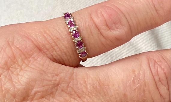 9ct gold ruby and diamond ring - image 6