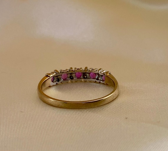 9ct gold ruby and diamond ring - image 5