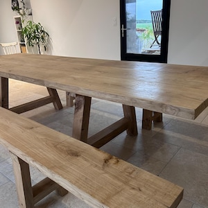 Massief eiken eettafel