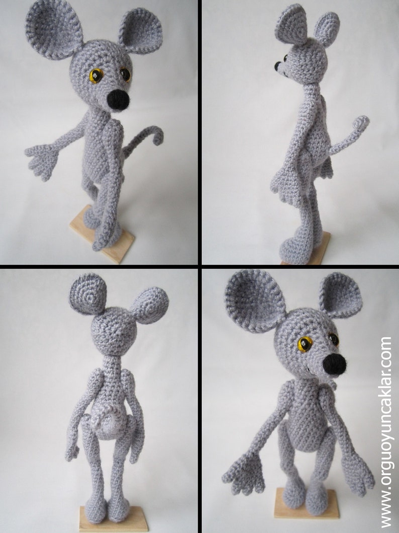 Amigurumi 5 Wege gegliedertes Maus Muster Bild 5