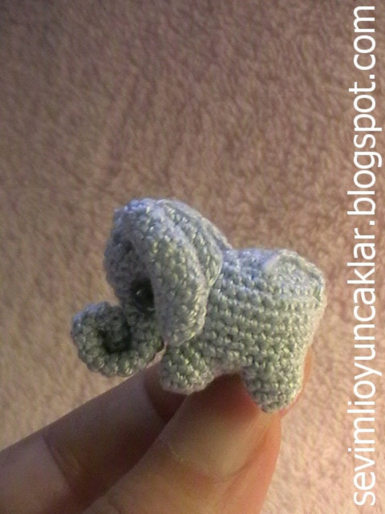 Amigurumi 0.8 inc Miniature Elephant Pattern image 4