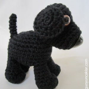 Crocheted Black Cotton Dog image 4