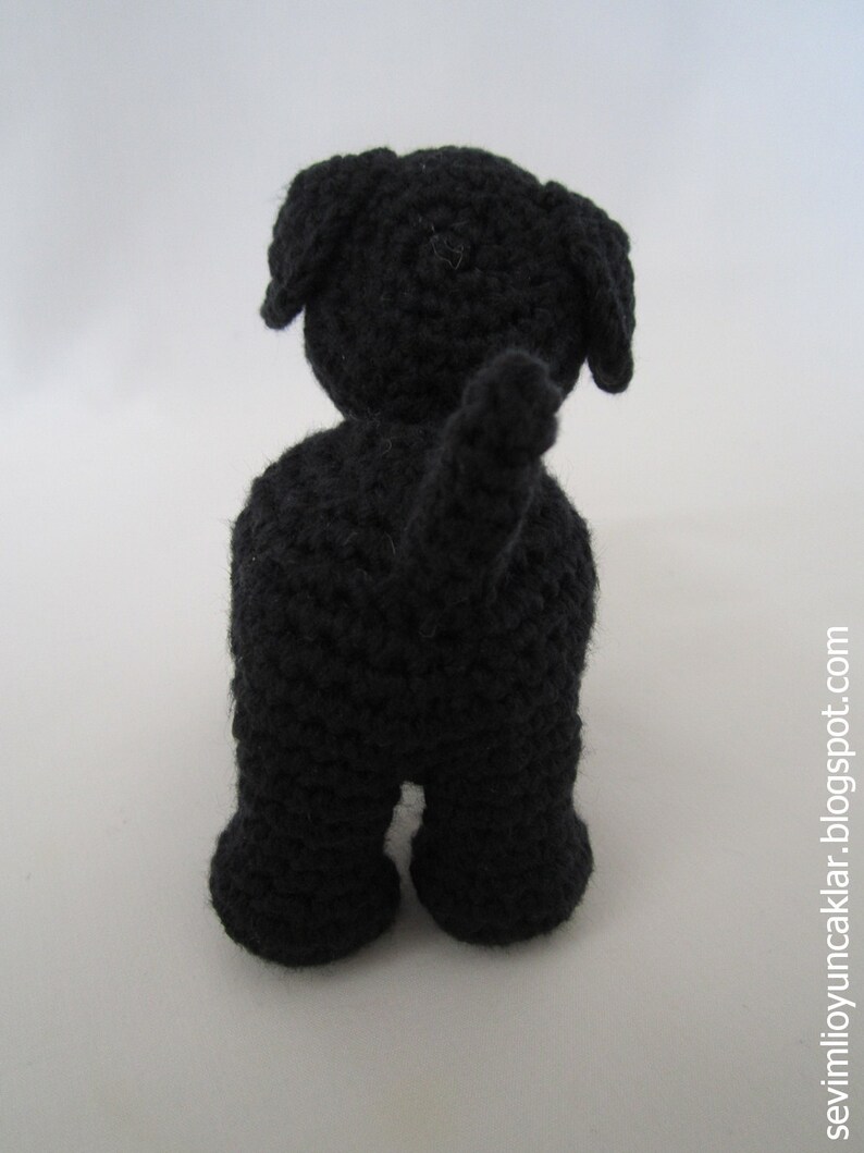Crocheted Black Cotton Dog image 5