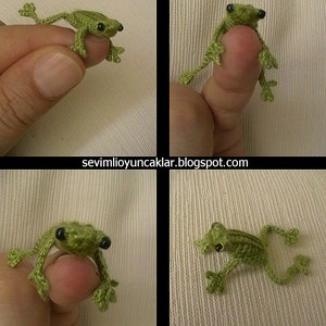 Amigurumi 0.8 inc Miniature Crochet Hook Frog Pattern image 5