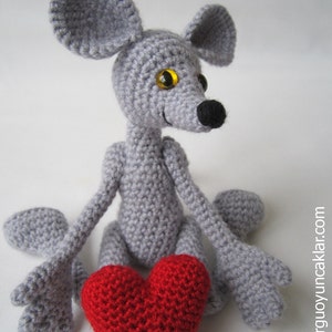 Amigurumi 5 ways jointed Mouse Pattern image 1