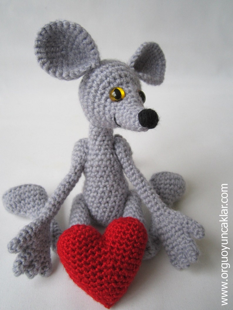 Amigurumi 5 ways jointed Mouse Pattern image 1