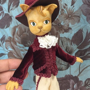 Der Herr Herr der Katzen OOAK Art Doll Sammlerpuppe, Polymer Clay Figur Bild 4