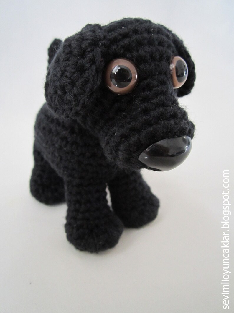 Crocheted Black Cotton Dog image 3