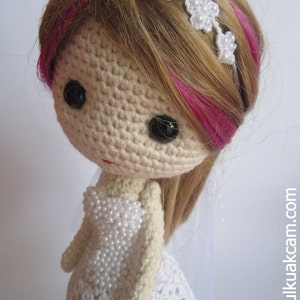 PDF Crochet Wedding Gown Pattern for Deniz Doll - Blythe Doll