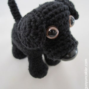 Crocheted Black Cotton Dog image 2