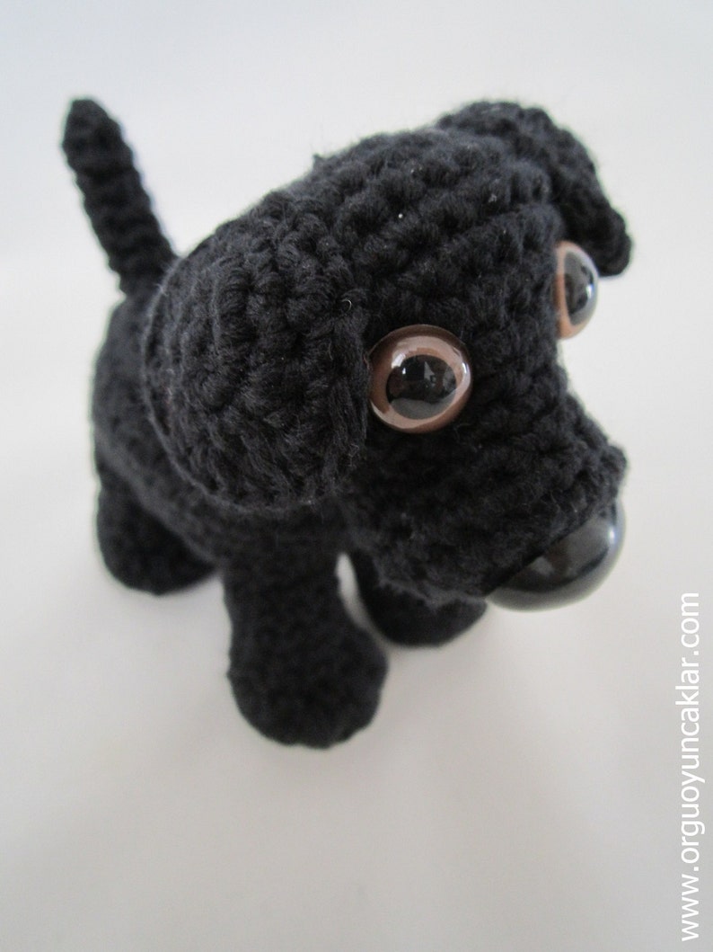 Crocheted Black Cotton Dog image 2