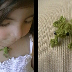 Amigurumi 0.8 inc Miniature Crochet Hook Frog Pattern image 3