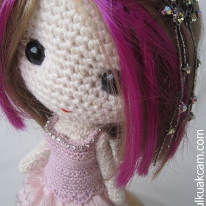 PDF Crochet Evening Gown Pattern for Deniz Doll