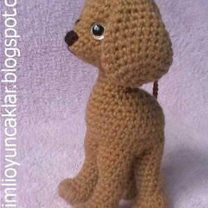 Crocheted Brown Dog