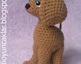 Crocheted Brown Dog