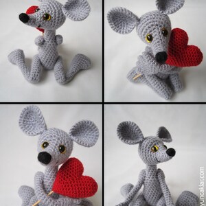 Amigurumi 5 ways jointed Mouse Pattern image 2