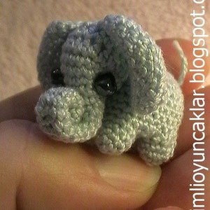 Amigurumi 0.8 inc Miniature Elephant Pattern image 1