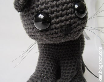 Crocheted Cotton Black Cat