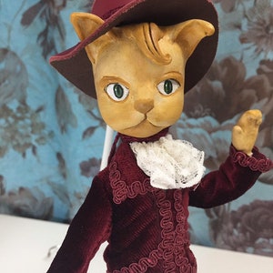 Der Herr Herr der Katzen OOAK Art Doll Sammlerpuppe, Polymer Clay Figur Bild 1